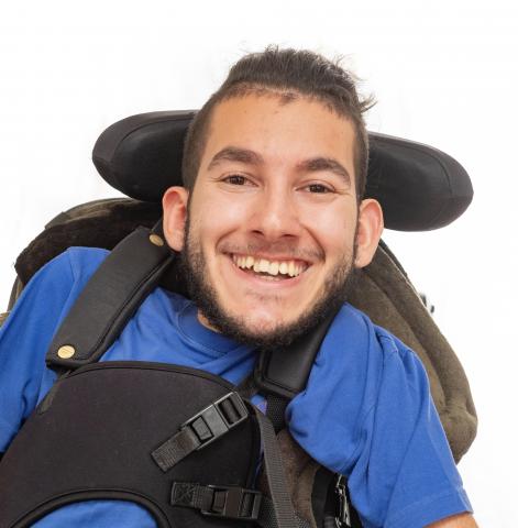profile photo. young disabled handsome smiling man